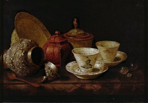 Nature morte avec tasses à thé